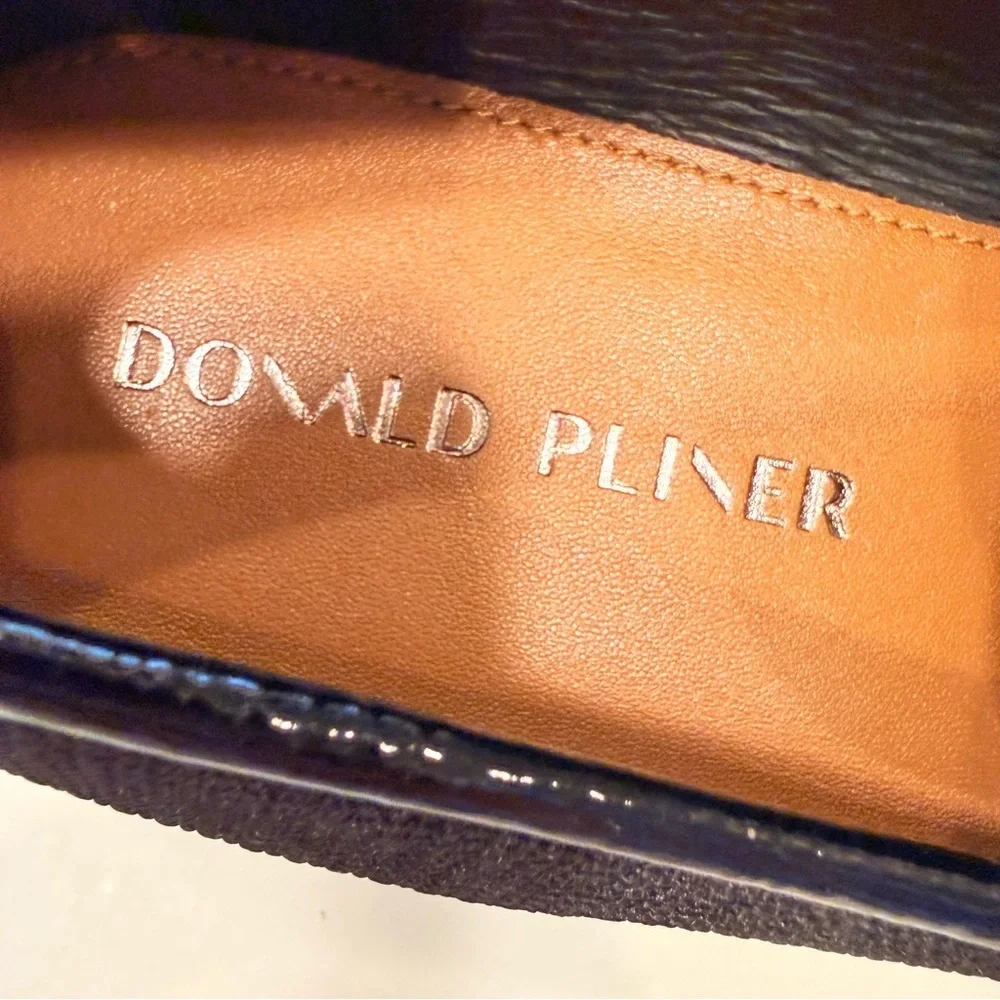 Donald Pliner Shoes Women's Tamryn Loafers Stretch Fabric & Leather Black New